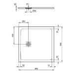 Ideal Standard Ultra Flat S+ 900x900mm Shower Tray Pure White