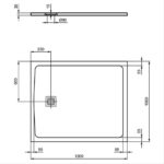 Ideal Standard Ultra Flat S+1200x1000mm Shower Tray White