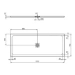 Ideal Standard Ultra Flat S+ 1700x700mm Shower Tray Pure White