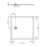 Ideal Standard Ultra Flat S+ 1200x1200mm Shower Tray Pure White