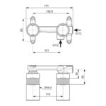 Ideal Standard Horizontal Built-In Basin Mixer Kit A1313