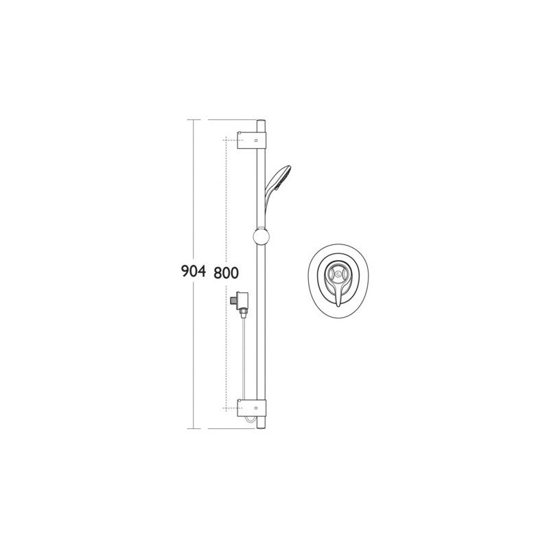 Ideal Standard CTV EL Thermostatic Built-In Shower Pack A5784