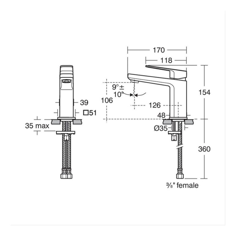 Ideal Standard Tonic II Single Lever Basin Mixer Tap Chrome