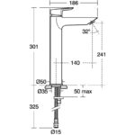 Ideal Standard Tesi Vessel Basin Mixer No Waste A6575 Chrome