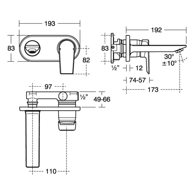 Ideal Standard Tesi Single Lever Built In Basin Mixer A6578