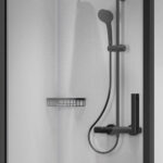 Ideal Standard IOM Corner Shower Basket Silk Black