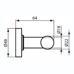 Ideal Standard IOM Double Robe Hook A9116
