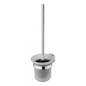 Ideal Standard IOM Toilet Brush & Frosted Glass Holder A9119