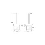 Ideal Standard IOM Toilet Brush & Frosted Glass Holder A9119