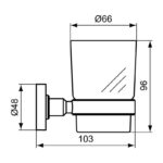 Ideal Standard IOM Frosted Glass Tumbler & Holder A9120