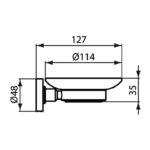 Ideal Standard IOM Frosted Glass Soap Dish & Holder A9122