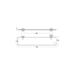 Ideal Standard IOM 600mm Frosted Glass Shelf A9124