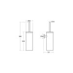 Ideal Standard IOM Wall Toilet Brush & Holder A9128 Satin Steel