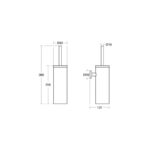 Ideal Standard IOM Wall Toilet Brush & Holder A9128 Satin Steel