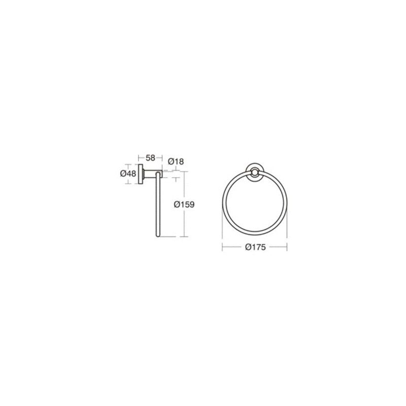 Ideal Standard IOM Towel Ring A9130