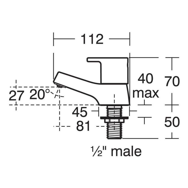Ideal Standard Calista Basin Pillar Taps B1146