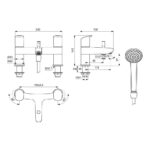 Ideal Standard Ceraflex Bath Shower Mixer B1823 Chrome