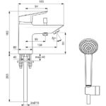 Ideal Standard Tesi Single Lever One Hole Bath Shower Mixer