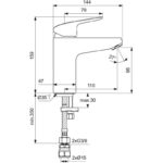 Ideal Standard Ceraflex Grande Basin Mixer Tap B2326 Chrome