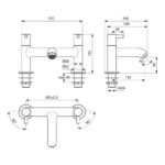 Ideal Standard Ceraline Bath Filler BC188 Chrome
