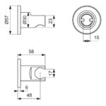 Ideal Standard Idealrain Round Shower Handset Bracket BC806