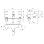 Ideal Standard Cerabase Dual Control Bath Shower Mixer with Shower Set