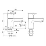 Ideal Standard Ceraplan Basin Pillar Taps BD247