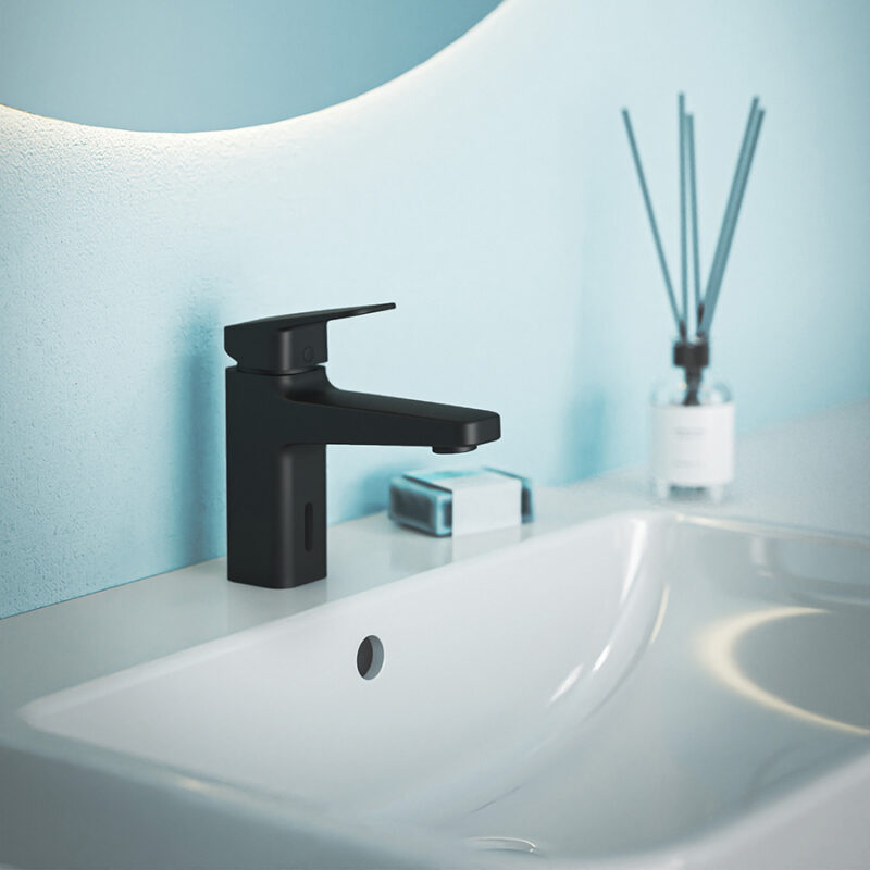 Ideal Standard Ceraplan iX Single Lever Sensor Hybrid Basin Mixer Tap Silk Black