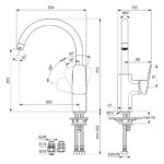Ideal Standard Ceraplan Single Lever High Tubular Spout Kitchen Mixer BD336