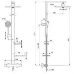Ideal Standard Ceratherm ALU+ Thermostatic Shower System Black