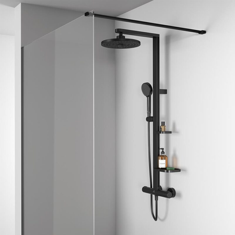 Ideal Standard Ceratherm ALU+ Thermostatic Shower System Black