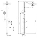 Ideal Standard Ceraflow ALU+ Rigid Riser System with Diverter Black