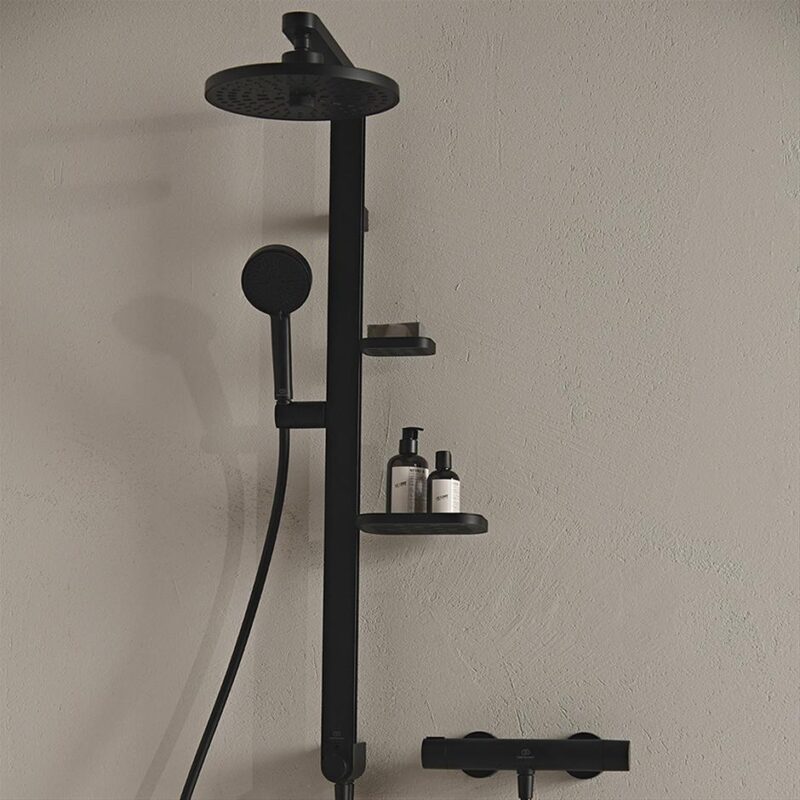 Ideal Standard Ceraflow ALU+ Rigid Riser System with Diverter Black