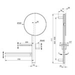 Ideal Standard ALU+ Medium Beauty Bar with 320mm Mirror Black