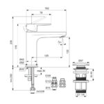 Ideal Standard Cerafine Model O Single Lever Basin Mixer with Waste Rose