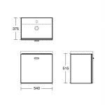 Ideal Standard Concept Space 550mm Wall Basin Unit E0313 Walnut