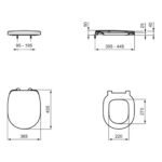 Ideal Standard Concept Aquablade Wall Hung Toilet with Soft Close Wrapover Seat