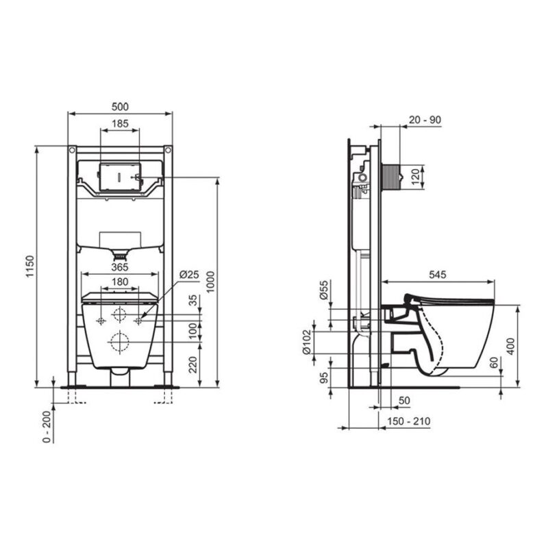 Ideal Standard Concept Aquablade Wall-Hung WC Pan E0473