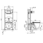 Ideal Standard Concept Aquablade Wall Hung Toilet with Standard Seat