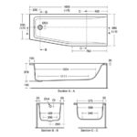 Ideal Standard Concept Space 170cm Space Saver Bath Left E0499