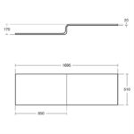 Ideal Standard Concept Space 170cm Shower Bath Front Panel E0504