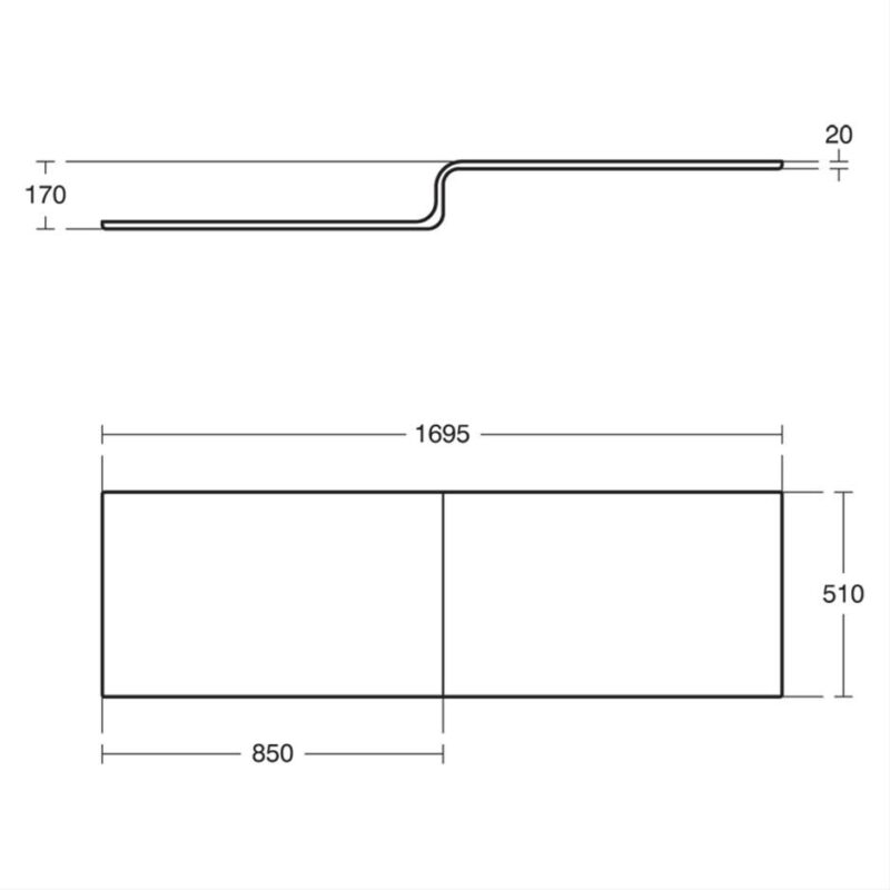 Ideal Standard Concept Space 170cm Shower Bath Front Panel E0504
