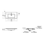 Ideal Standard Eurovit+ 80cm Vanity Basin 1 Taphole E0669 White