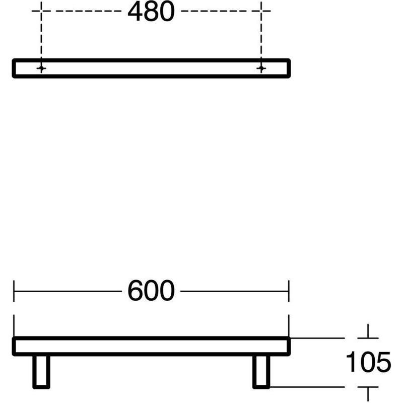 Ideal Standard Concept Freedom 60cm Support Rail Chrome E1094