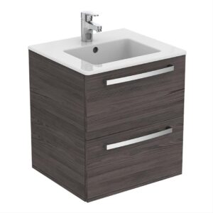 Ideal Standard Tempo 500mm Wall Vanity Basin Unit E1103 Lava Grey