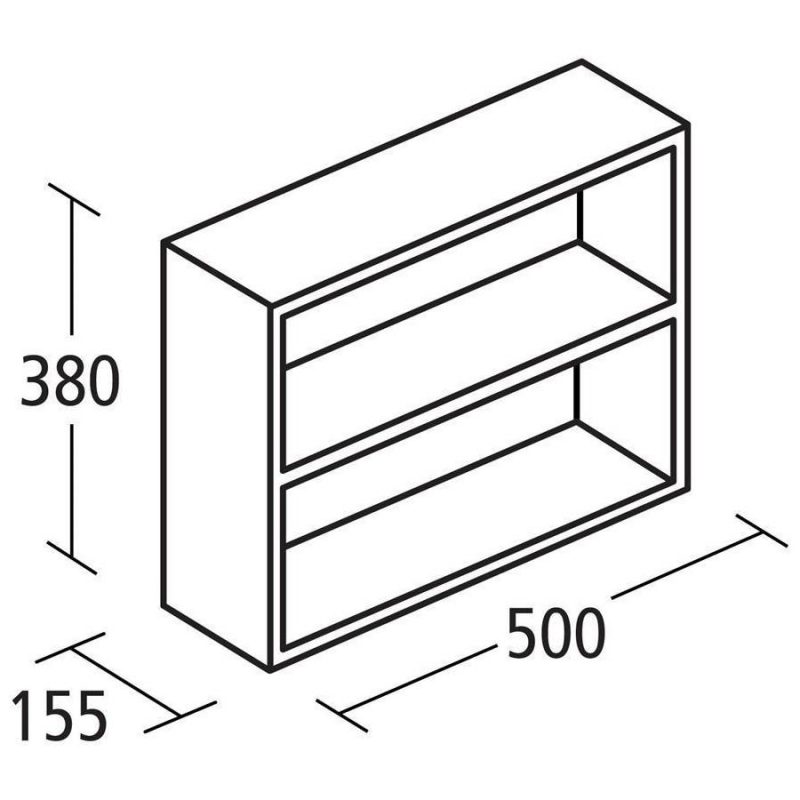 Ideal Standard Concept Space 500mm Fill In Shelf Unit E1435 Oak