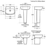 Ideal Standard Studio Echo 55cm Basin & Full Pedestal Pack