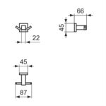 Ideal Standard IOM Square Double Robe Hook E2193