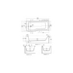 Ideal Standard Tempo Arc 170cm Shower Bath Right Hand E2567