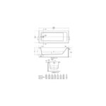 Ideal Standard Tempo Cube 170x70cm Rectangular Bath E2580